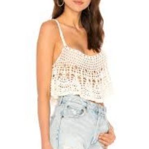 NWT Free People Free Bird Woven Cropped Tank, Med